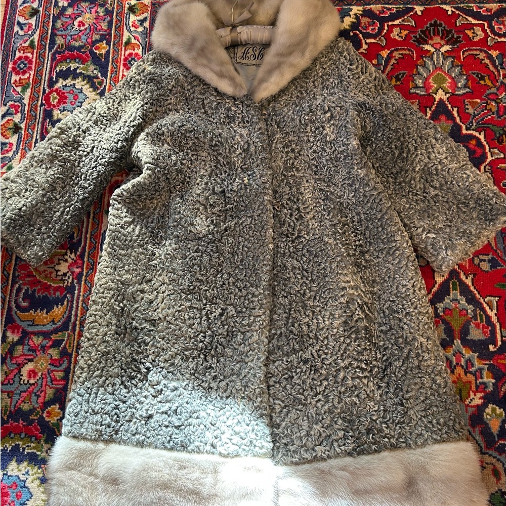 Vintage Curly Lamb Coat